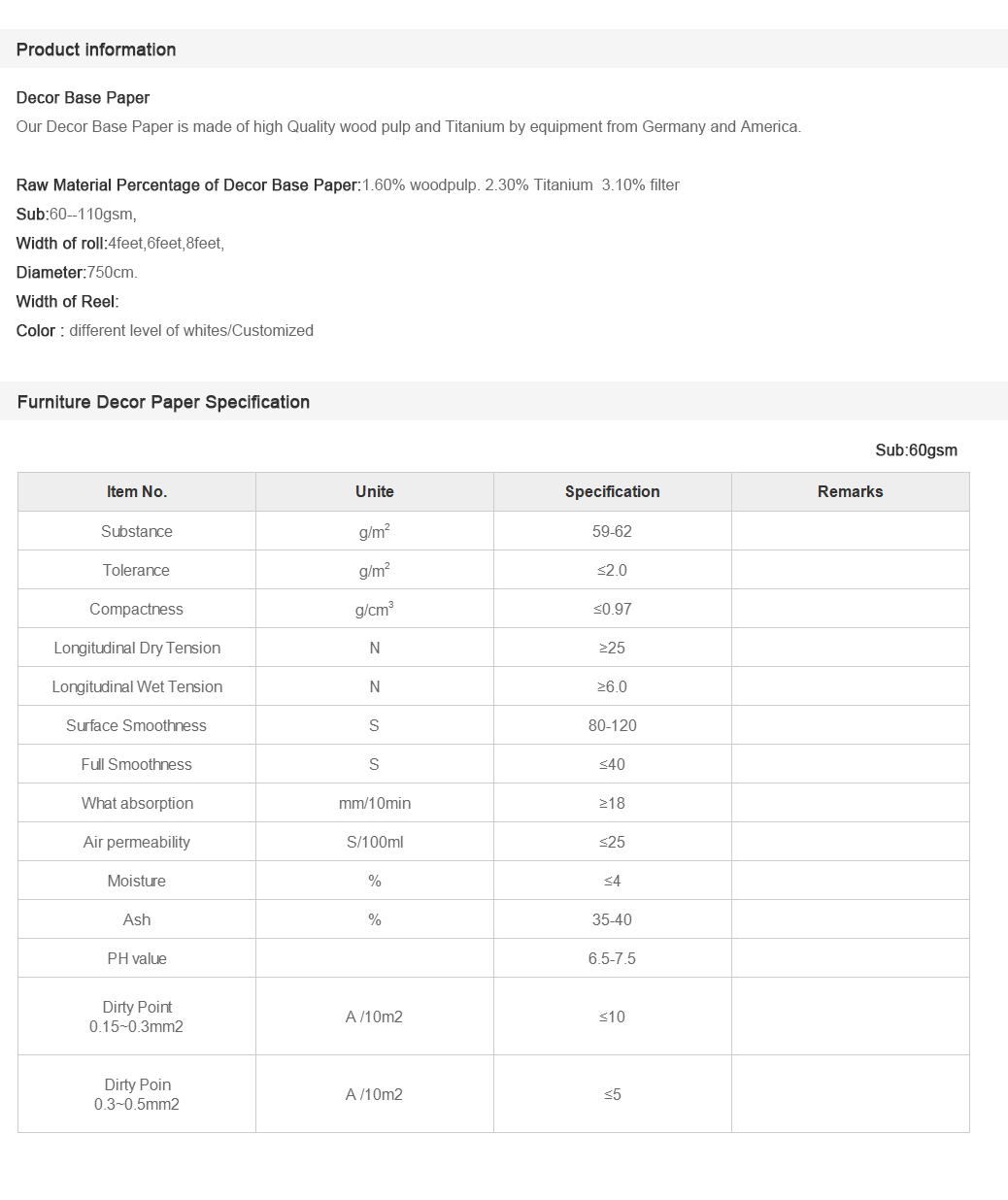 duplex paper types product